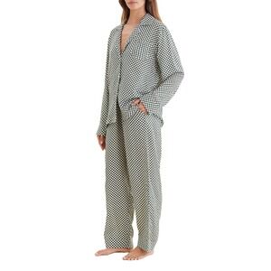 Papinelle Anais Checkerboard Cotton Blend Pajama‎ Pants Green White Size Small